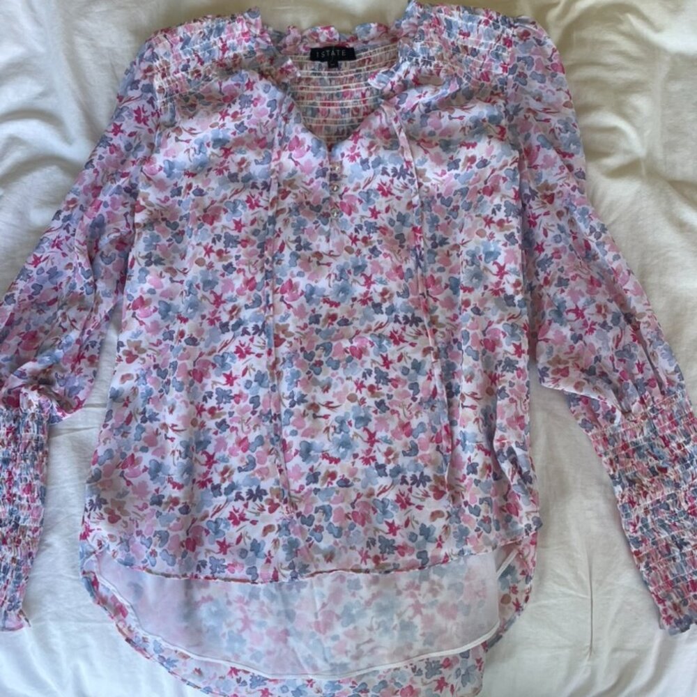 Light spring floral blouse